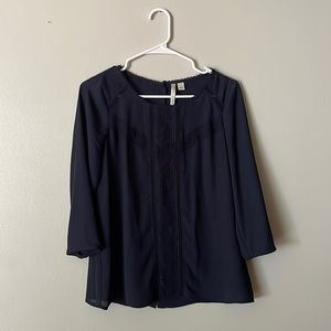 LC Lauren Conrad Navy Top